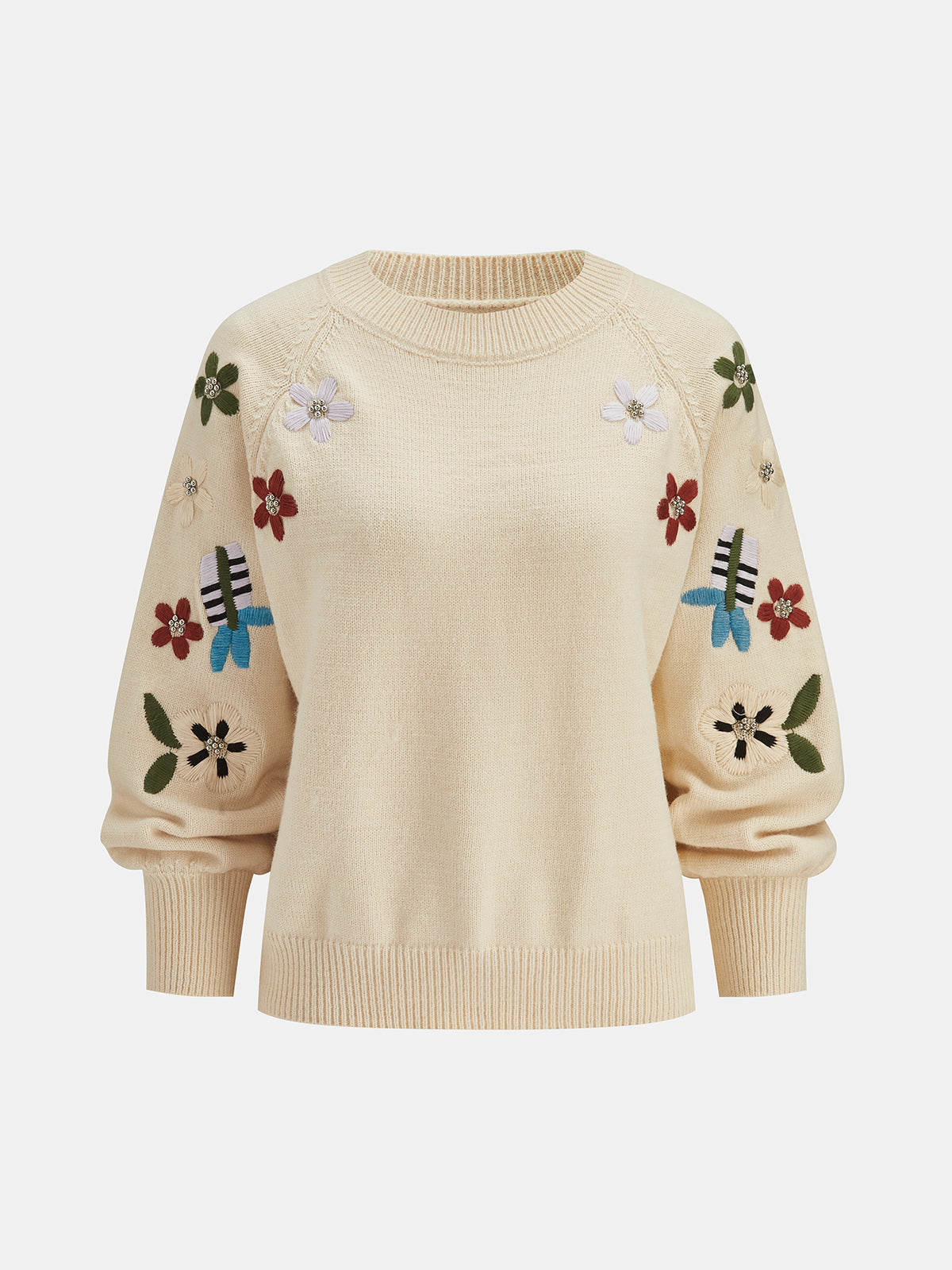 Multi-Color Flower Bordado Punto jersey
