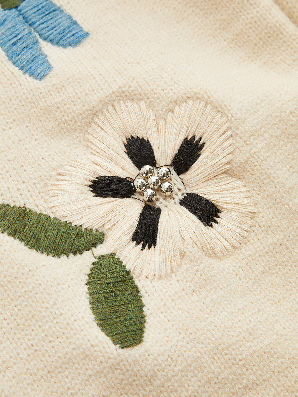 Multi-Color Flower Bordado Punto jersey