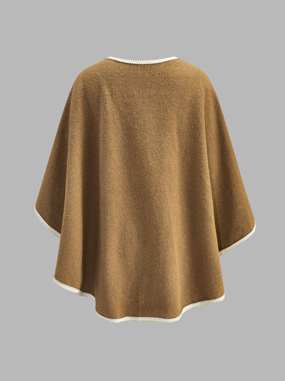Contraste-ribete Knotted Poncho