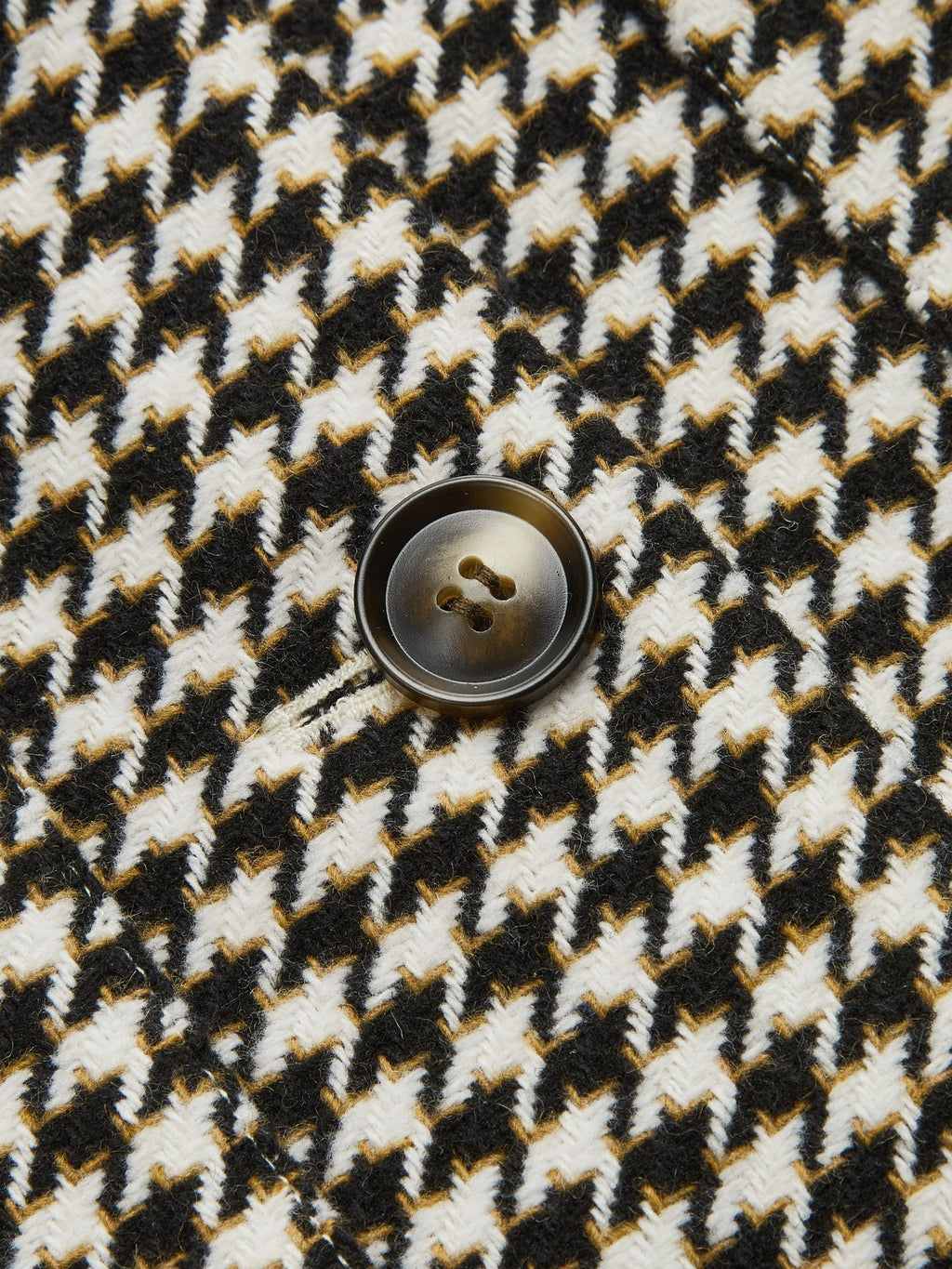 Houndstooth con Cinturón cintura Camisa Chaqueta