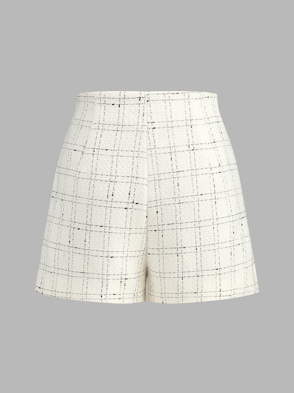 Grid Tweed Dos Piezas Shorts Set