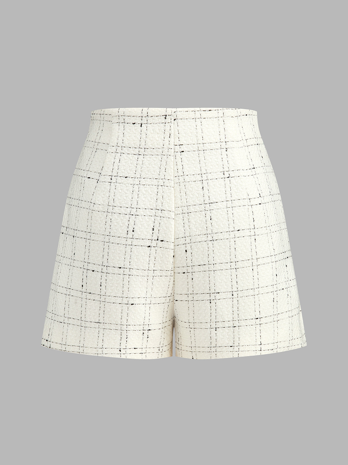 Grid Tweed Dos Piezas Shorts Set