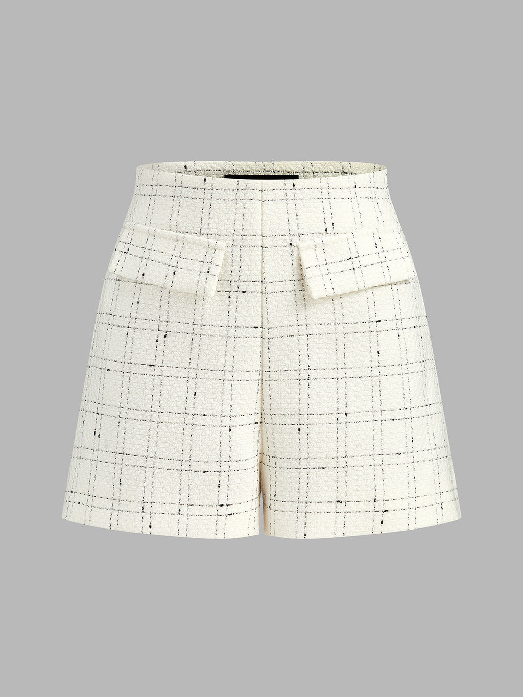 Grid Tweed Dos Piezas Shorts Set