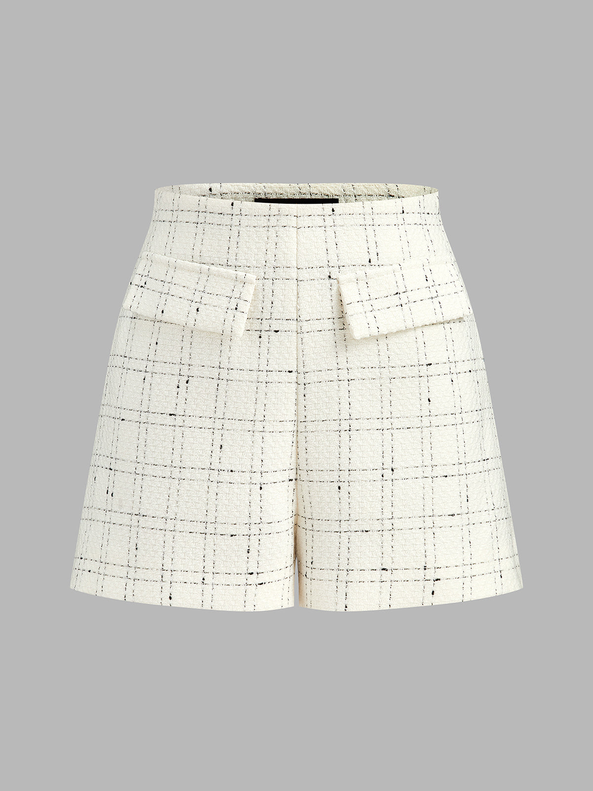 Grid Tweed Dos Piezas Shorts Set
