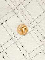 Grid Tweed Dos Piezas Shorts Set