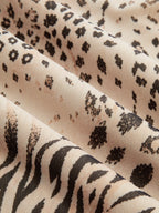 Mixed Animal estampado Manga Larga Body