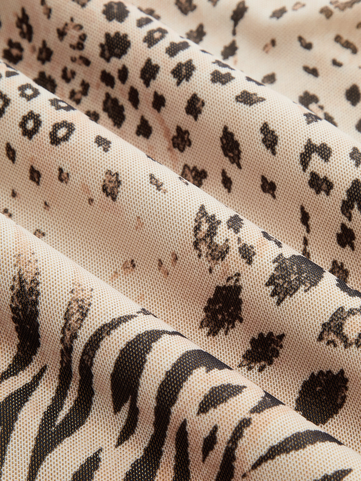 Mixed Animal estampado Manga Larga Body
