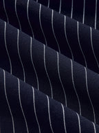 Botones Metálicos Pinstripe midi Camisa Vestido