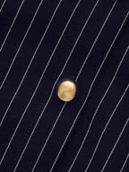 Botones Metálicos Pinstripe midi Camisa Vestido