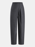 Cruzado-Over Plisado Tapered Pantalón
