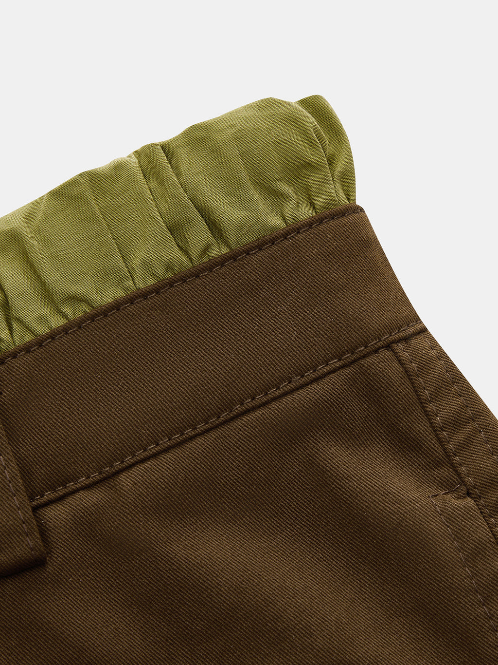 Contraste Drawstring cintura Pierna Ancha Pantalón
