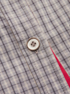 Ribete en Contraste Cuadros Oversize Camisa