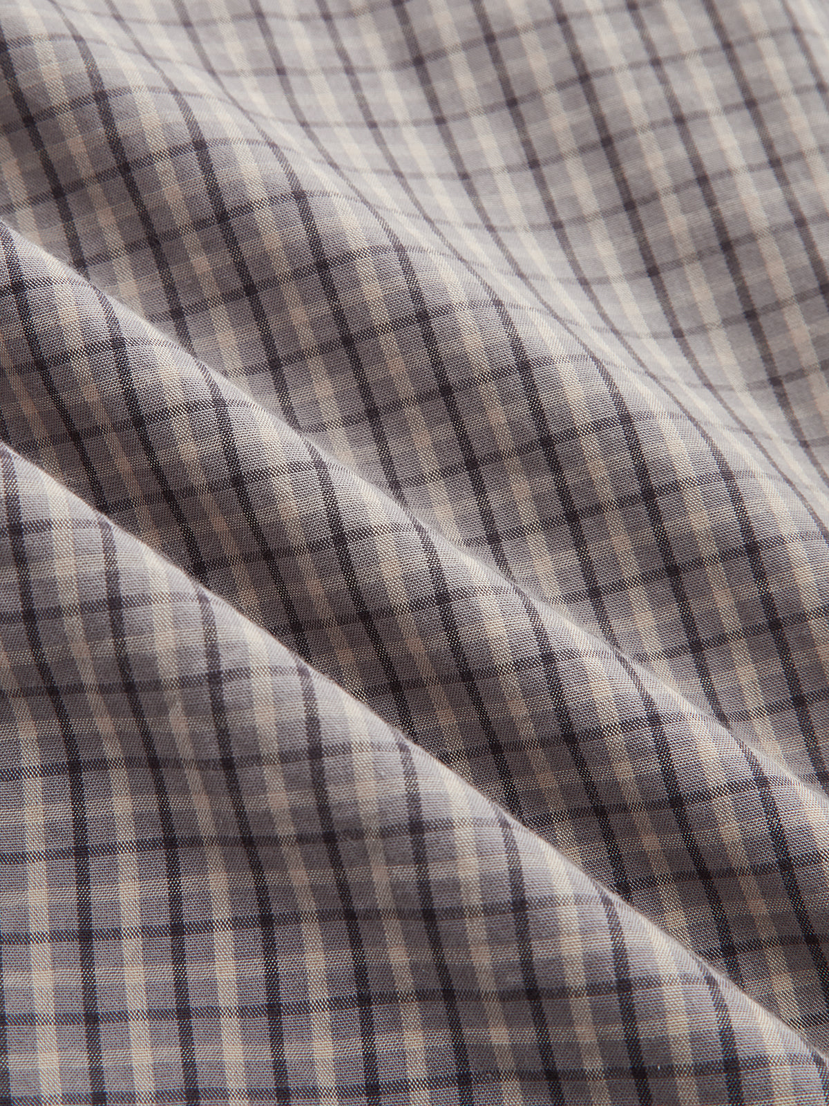 Ribete en Contraste Cuadros Oversize Camisa