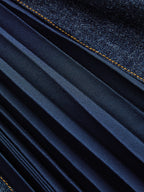 Plisado gasa Panel Pierna Ancha Jeans