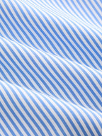 Contraste Piping Lazo cuello Rayas Blusa