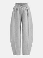Elastic Crossover cintura Barrel Sweatpants