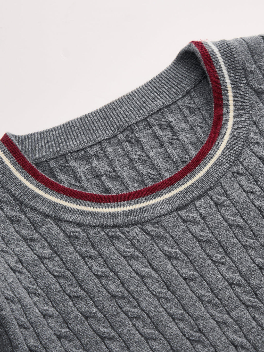 Ribete en Contraste Cable Punto Top Plisado Falda Set