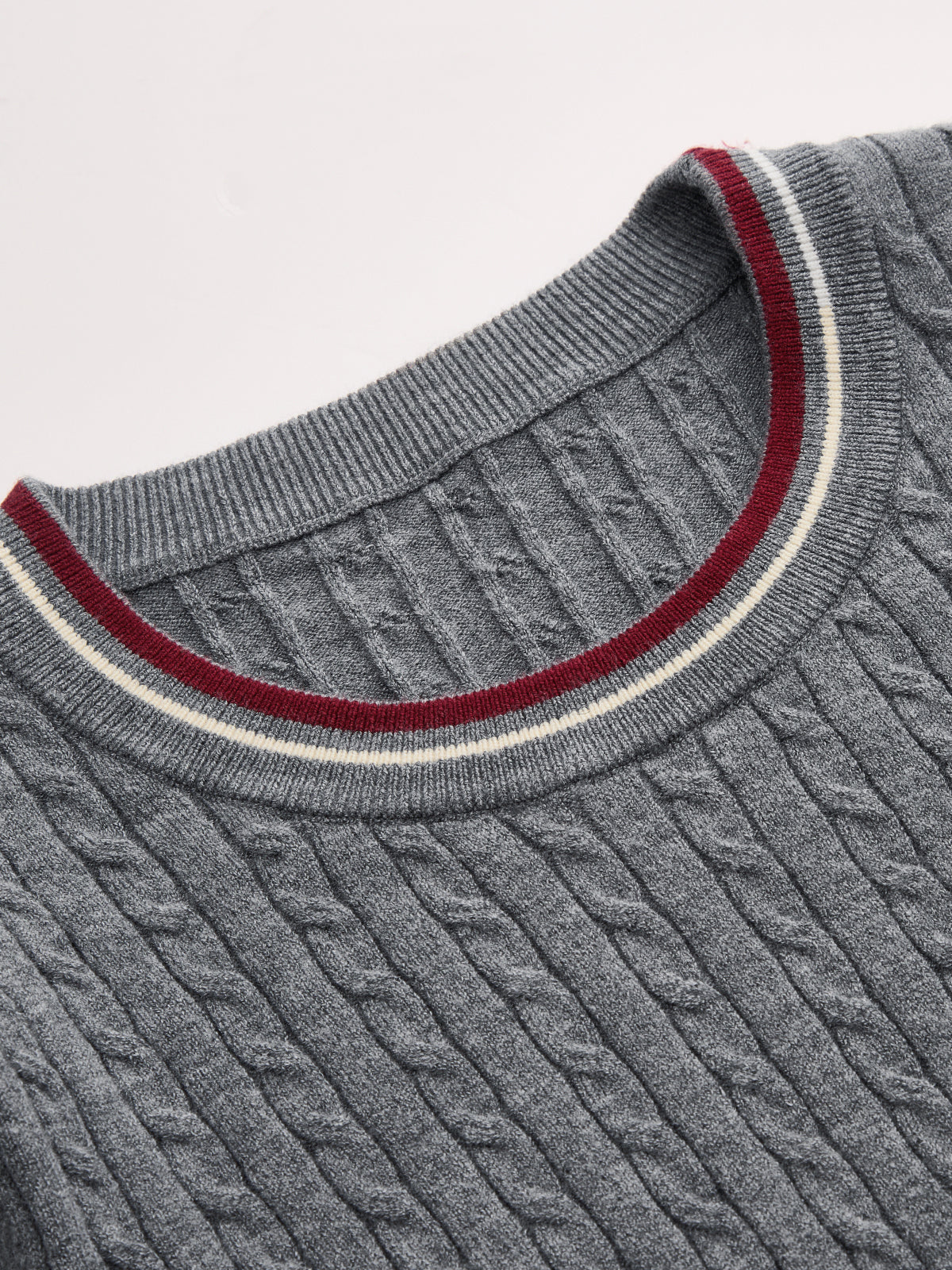 Ribete en Contraste Cable Punto Top Plisado Falda Set