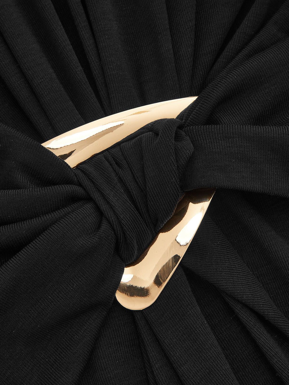 Cuello Alto cintura-Knot Mezcla de Lana Minivestido