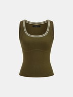 Mezcla de Lana Shrug & Tank Top Dos Piezas Set