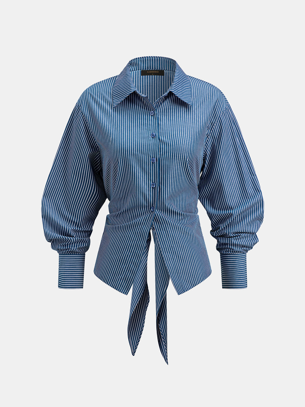 Camisa de Rayas con Lazo Trasero