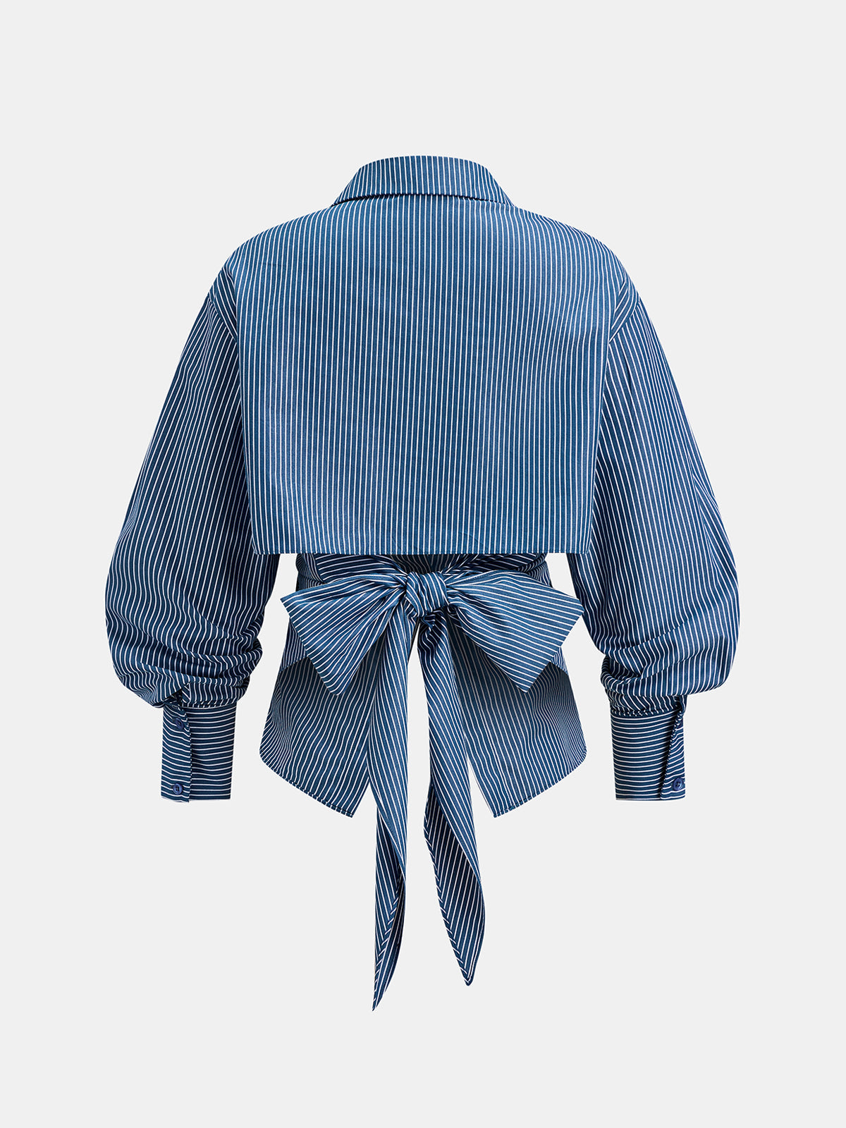 Camisa de Rayas con Lazo Trasero