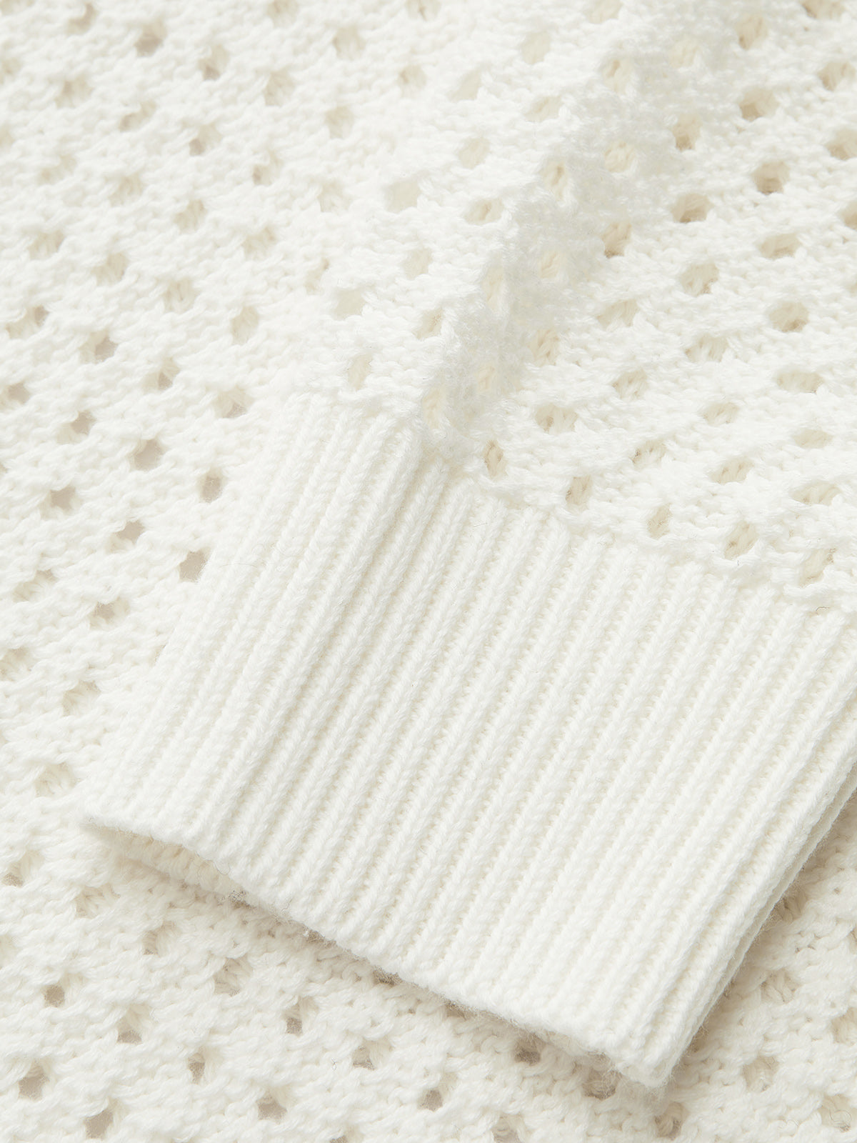 Openwork Punto Escote V Fluido jersey