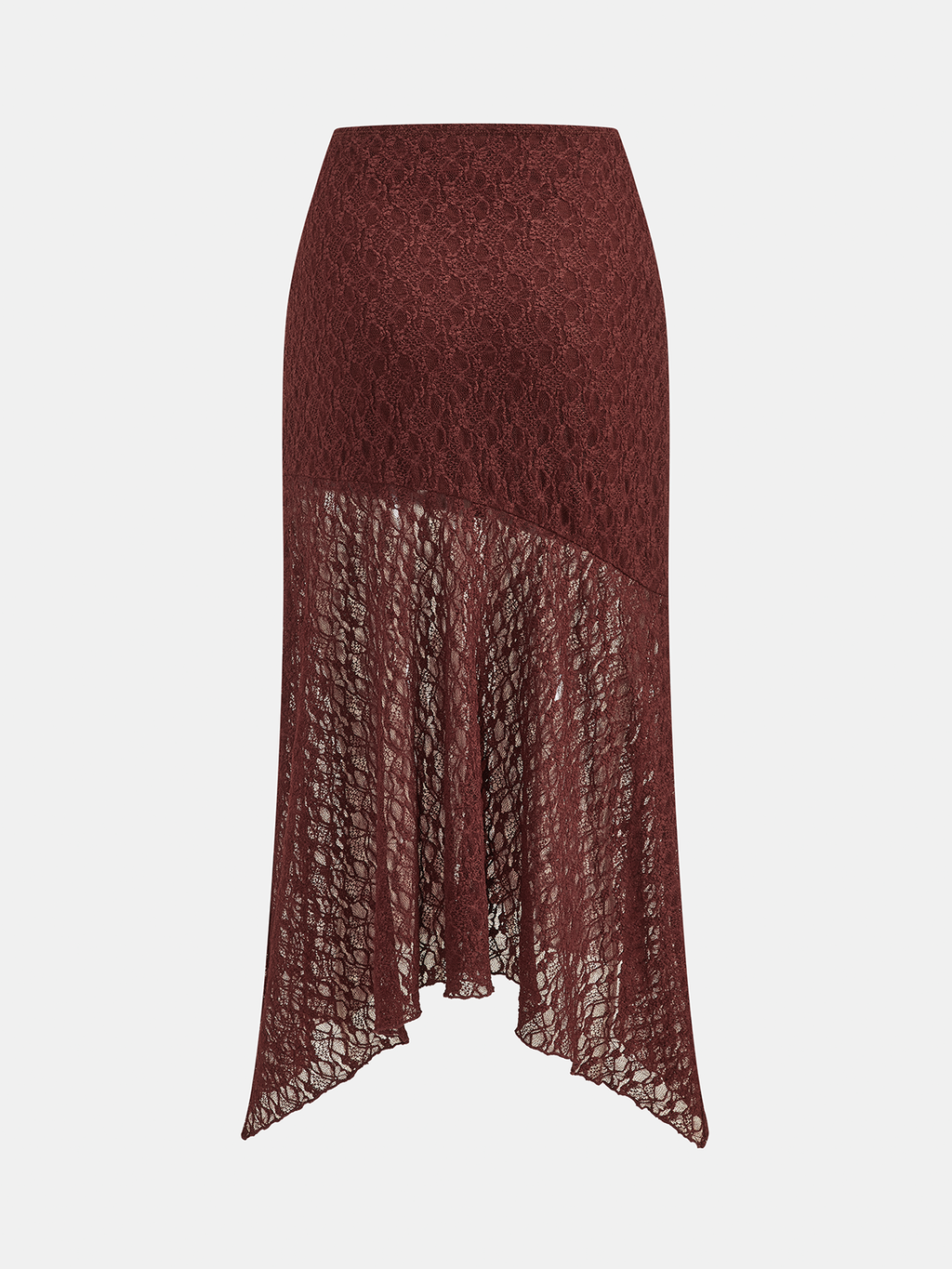 Asimétrico Floral Encaje midi Falda