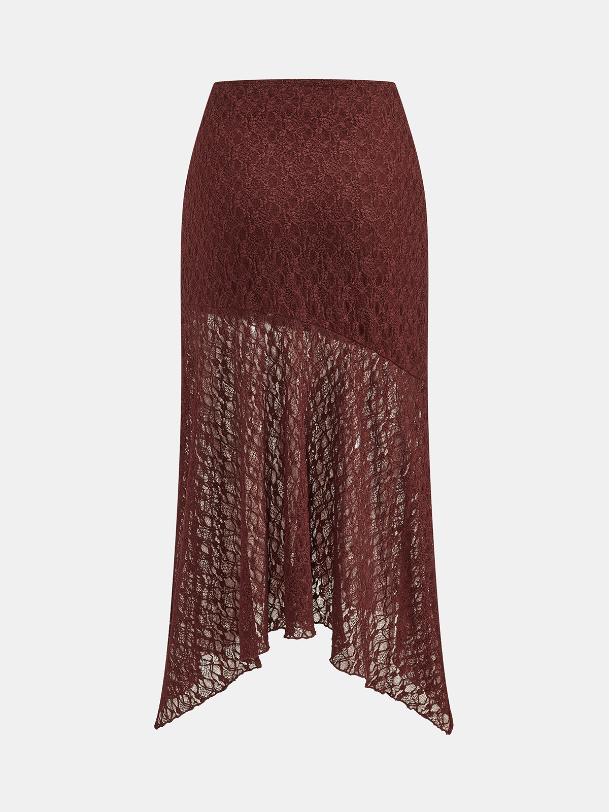 Asimétrico Floral Encaje midi Falda