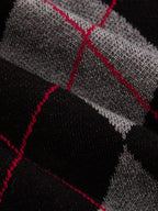 Contraste Polo cuello Argyle Mezcla de Lana jersey