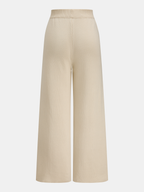 Punto Long Cárdigan Cuello Alto Top & Pantalón Three-pieza Set