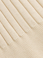 Punto Long Cárdigan Cuello Alto Top & Pantalón Three-pieza Set