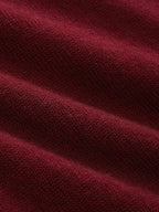 Ribete en Contraste con Cuello Mezcla de Lana Punto Top