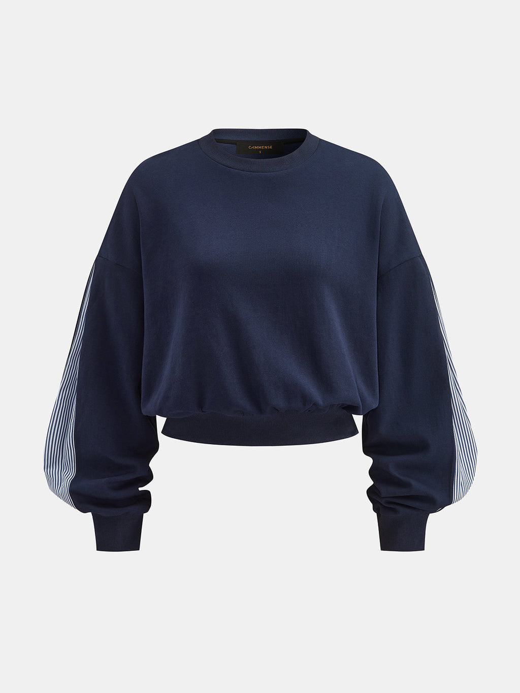 Rayas Panel manga Drop-Shoulder Sweatshirt