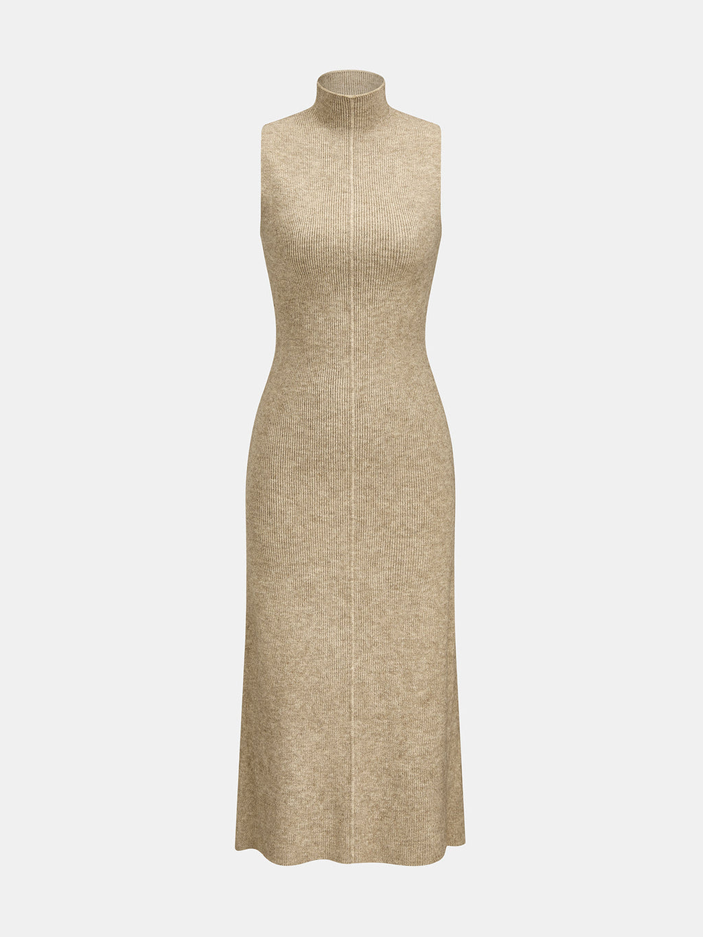 Long Punto Cárdigan Cuello Alto Vestido Dos Piezas Set