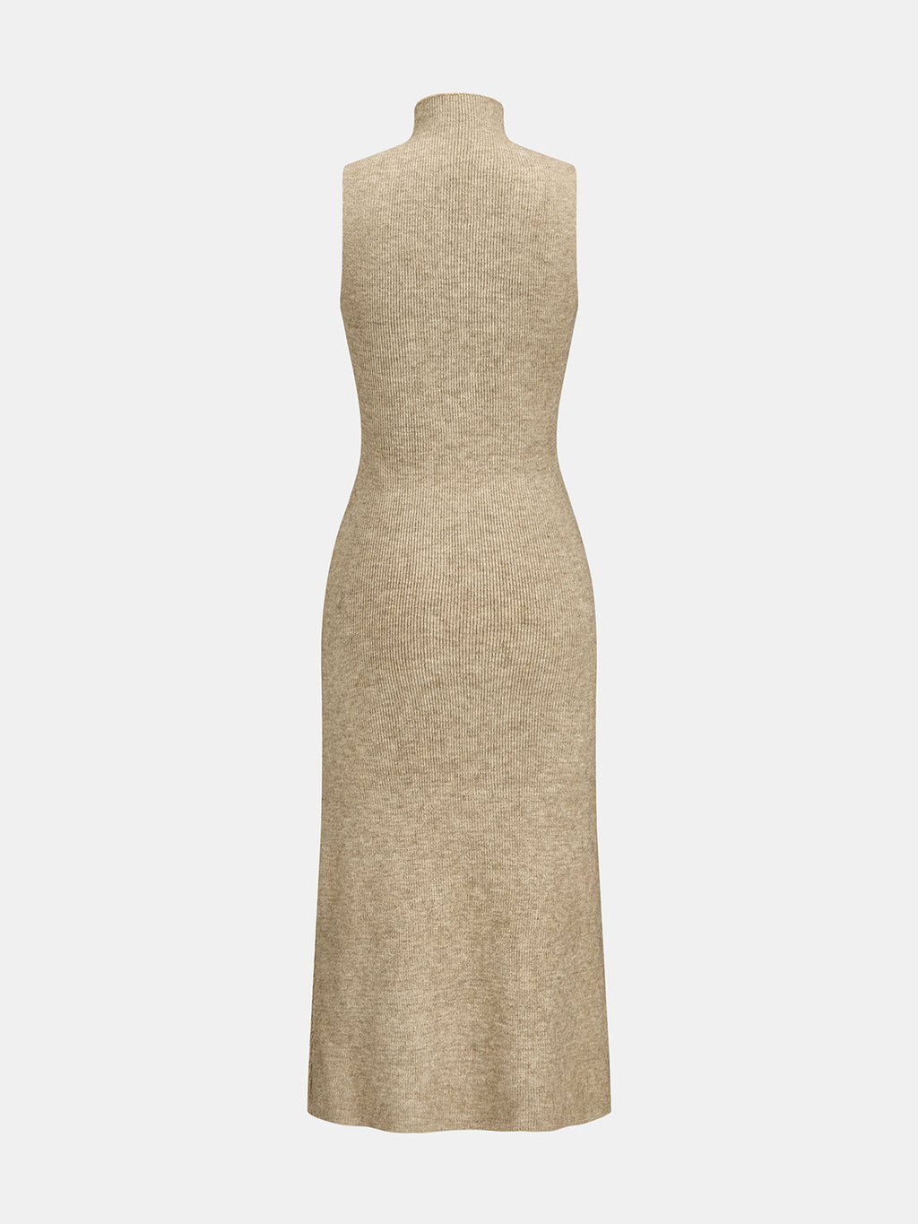 Long Punto Cárdigan Cuello Alto Vestido Dos Piezas Set