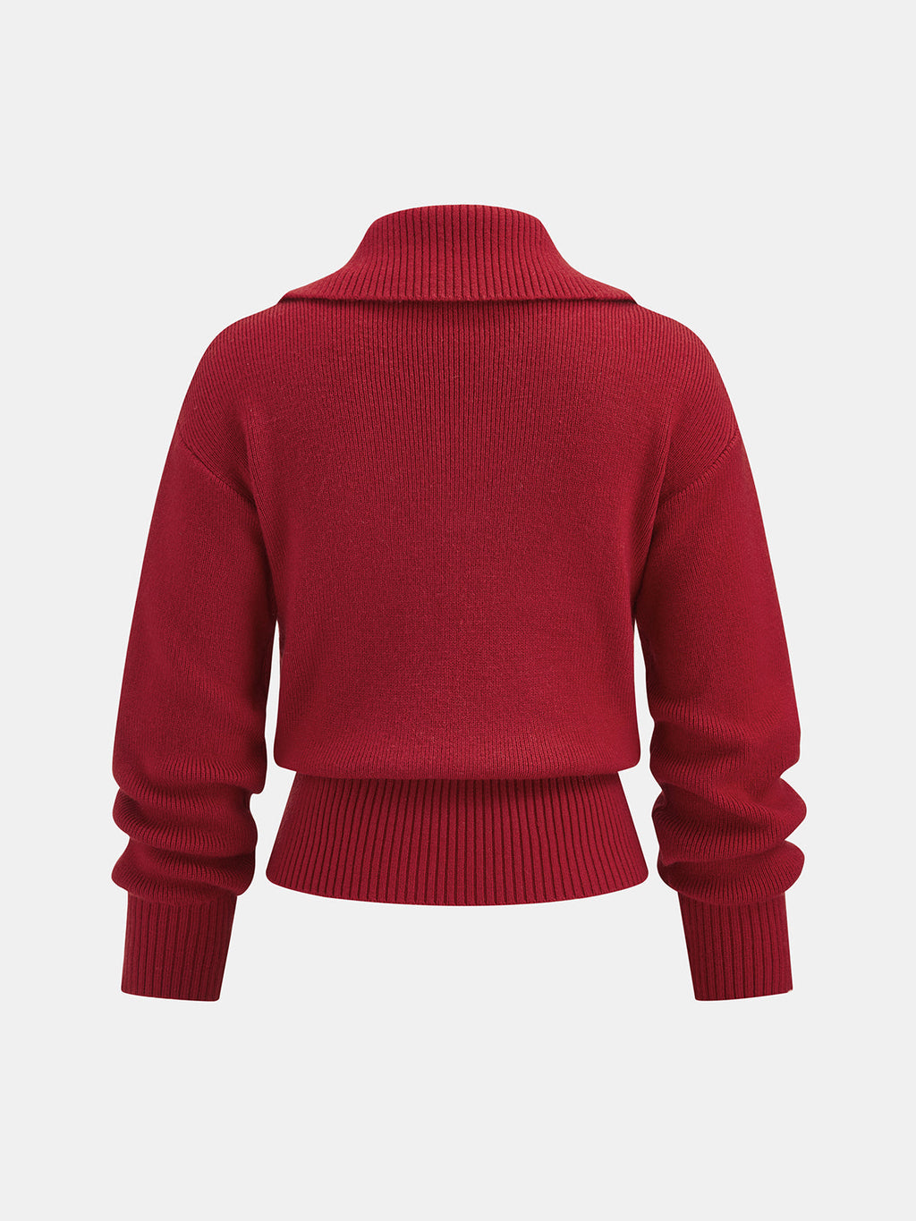 Number Patch Polo cuello Mezcla de Lana jersey