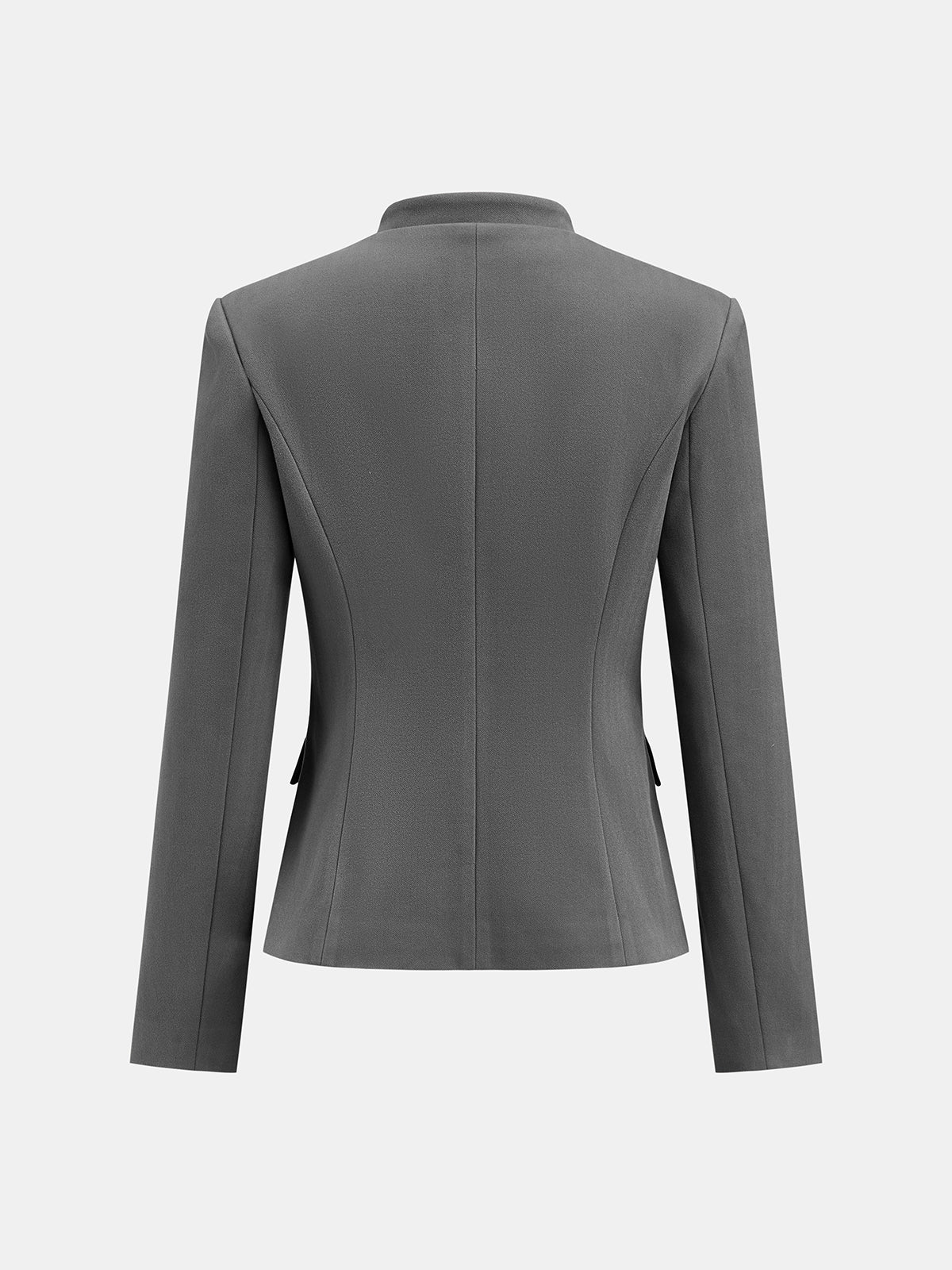 Alto cuello Asimétrico botón Tailored Chaqueta