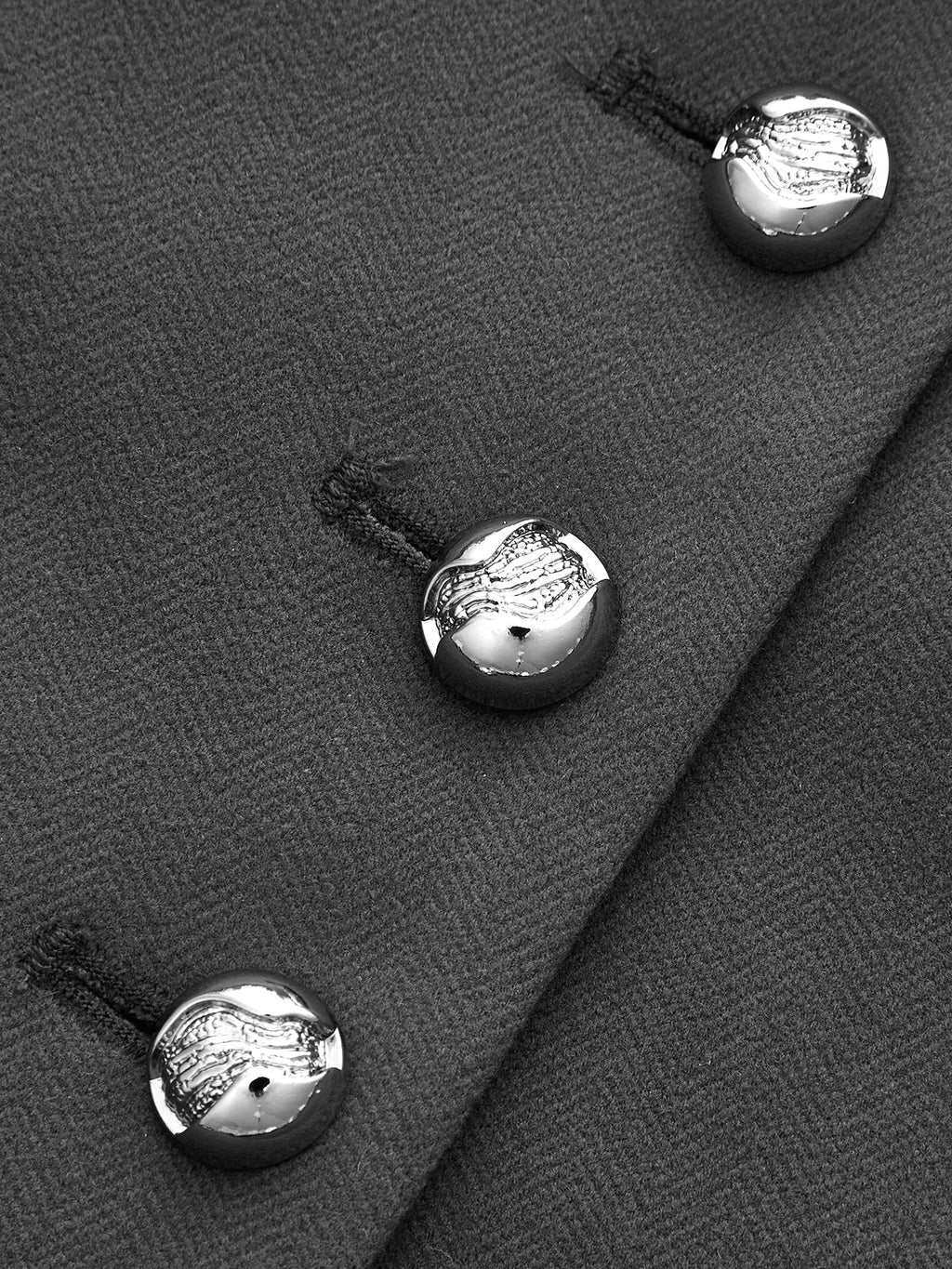 Alto cuello Asimétrico botón Tailored Chaqueta