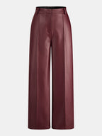 Efecto Piel Dos Piezas Pantalón Set