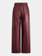 Efecto Piel Dos Piezas Pantalón Set