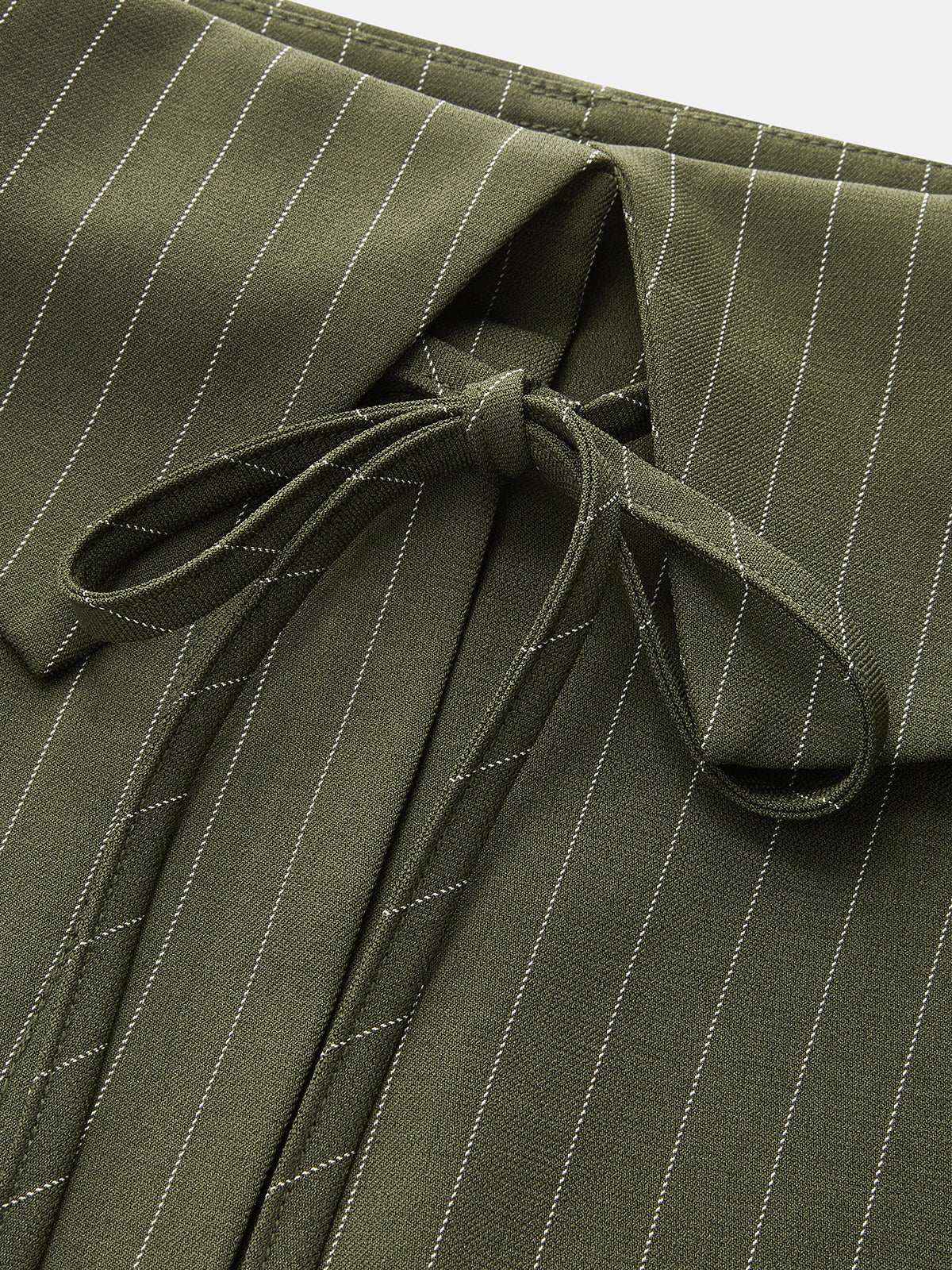 Fold-Over Rayas Pierna Ancha Pantalón