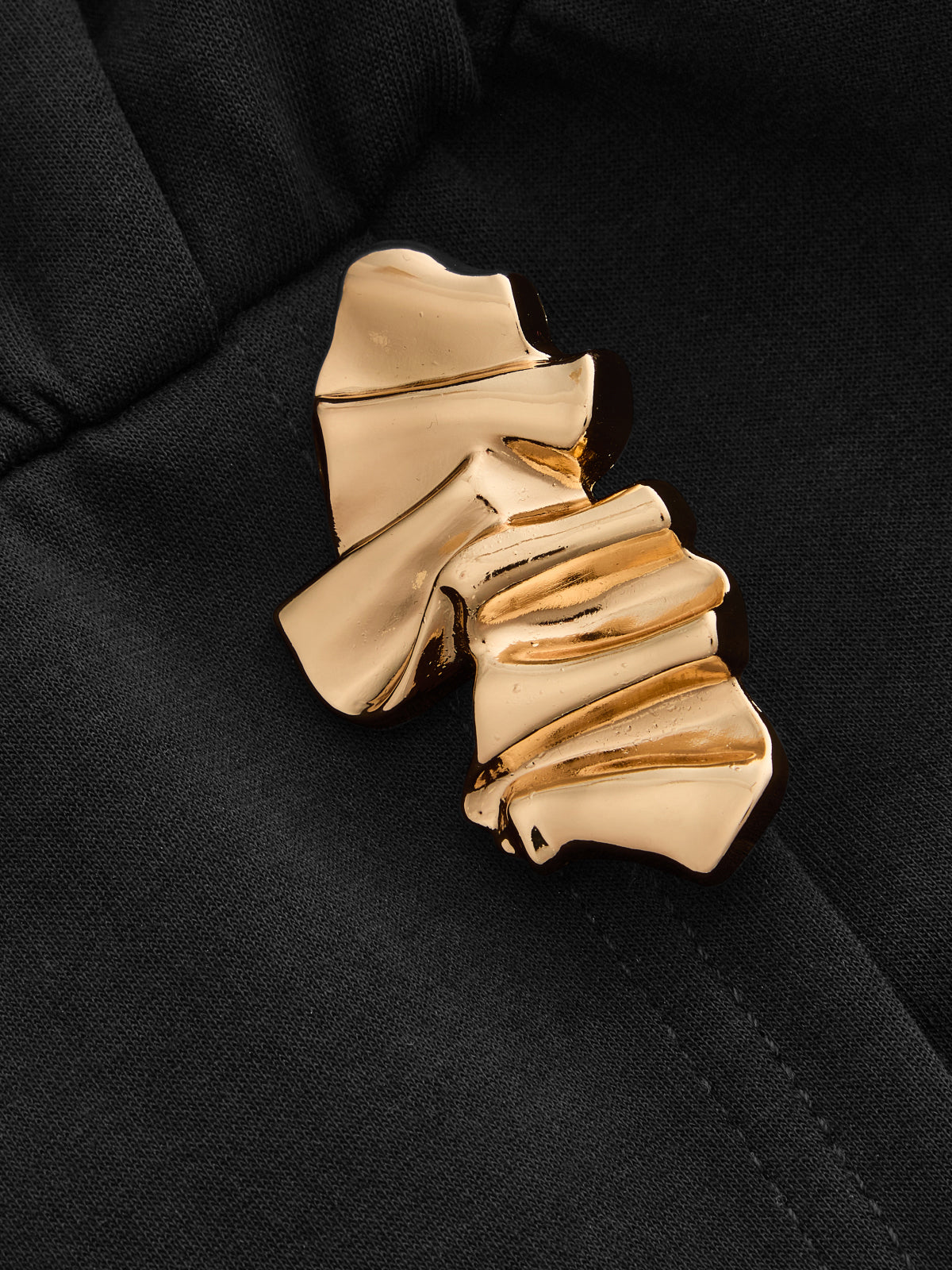 Hombros Descubiertos Manga Larga Metálico-Clip Cruzado Minivestido
