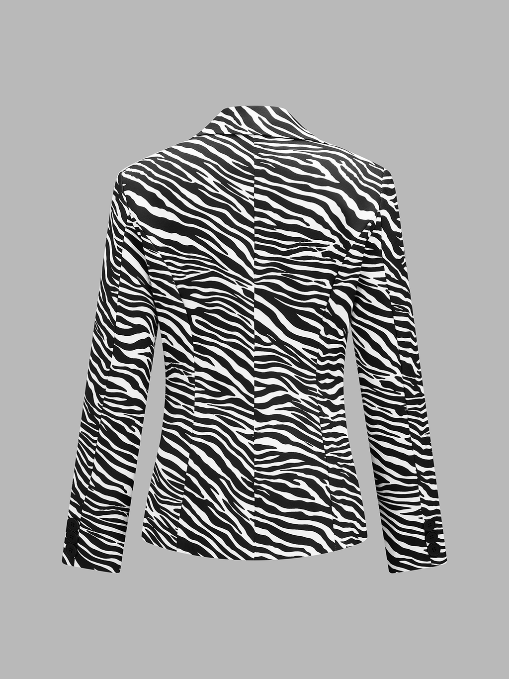 Zebra-estampado Cruzado Tailored Blazer