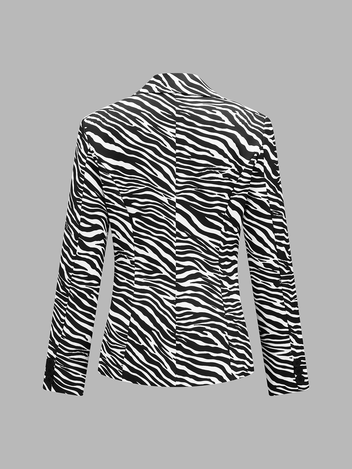 Zebra-estampado Cruzado Tailored Blazer