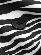 Zebra-estampado Cruzado Tailored Blazer
