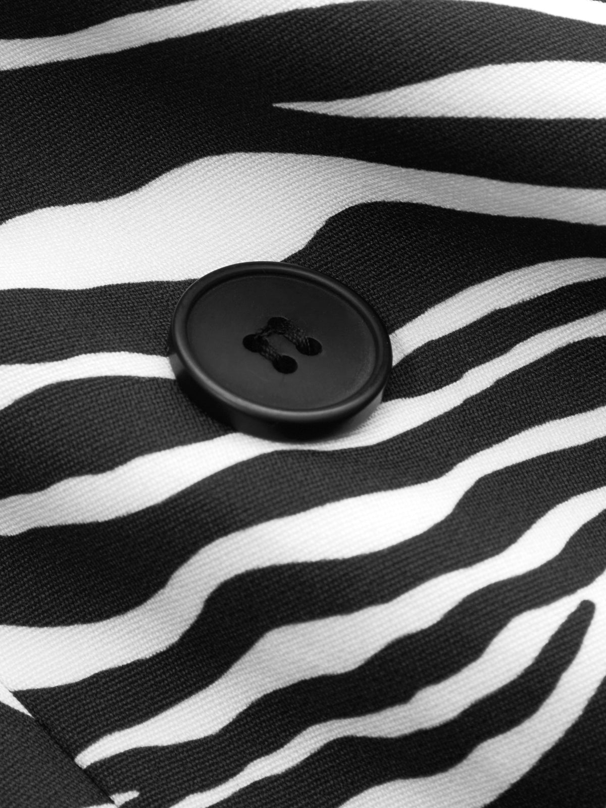 Zebra-estampado Cruzado Tailored Blazer