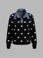 Jersey Denim de Lunares
