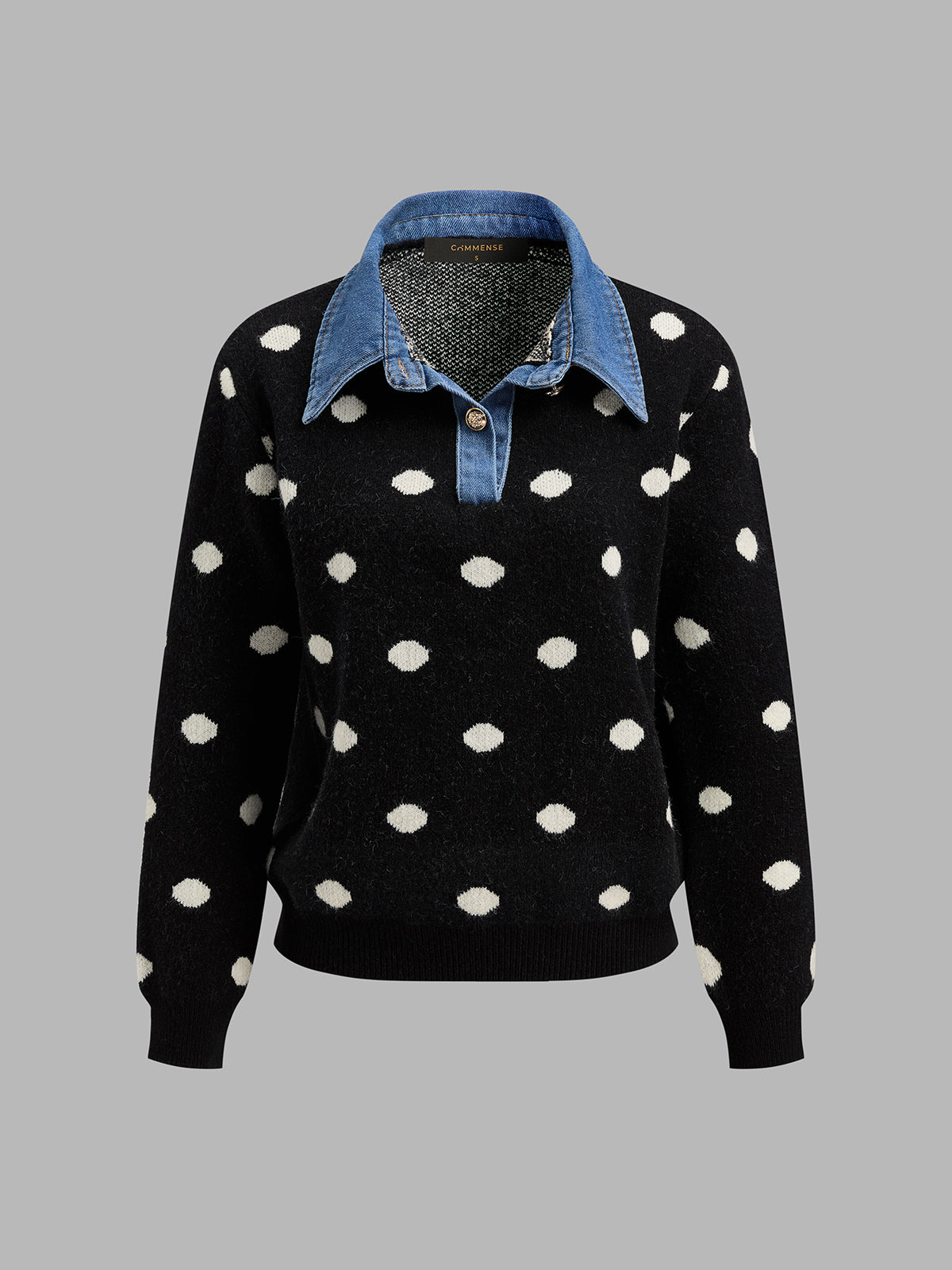 Jersey Denim de Lunares
