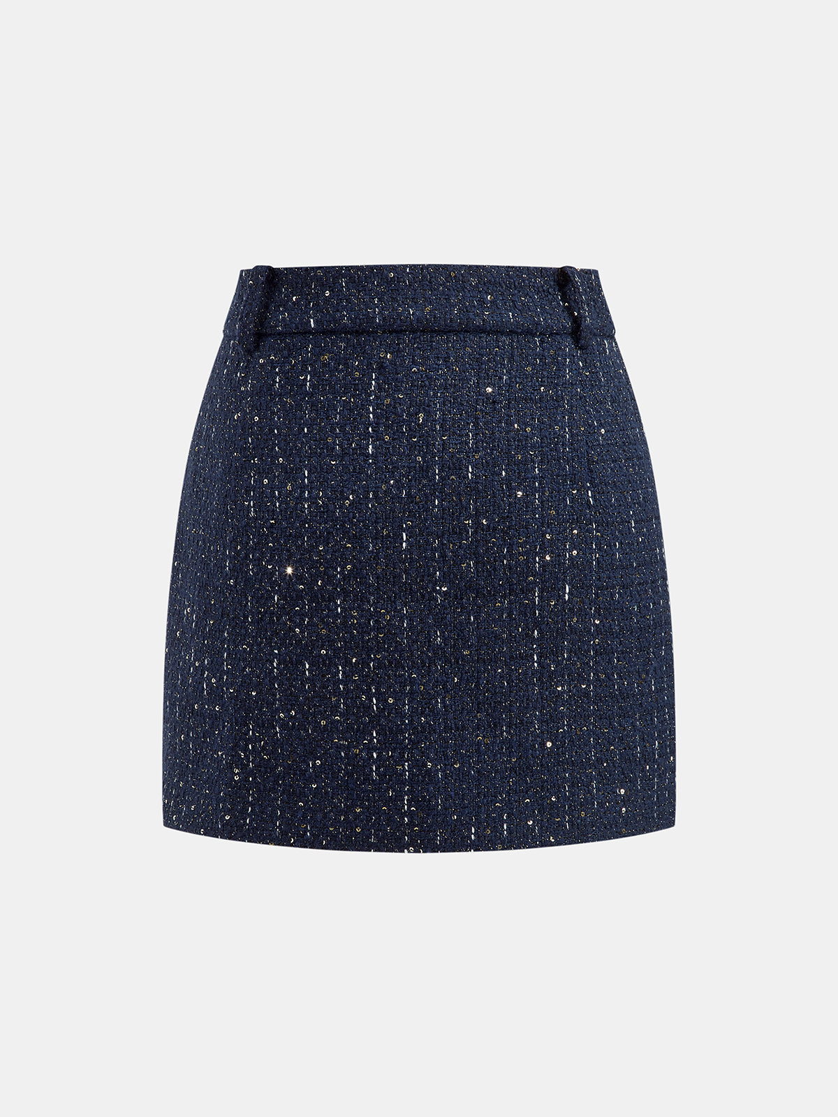 Mini Falda Tweed con Lentejuelas